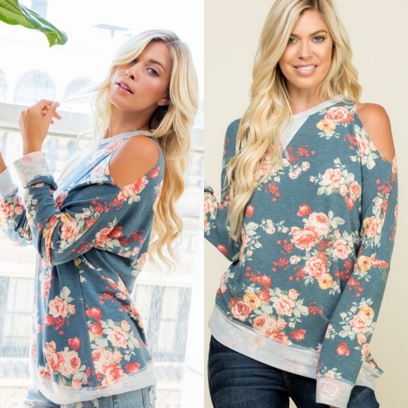 Amazing cold shoulder floral top - Picture 5 of 8